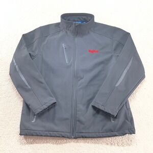 Threads Uniform Agency Softshell Jacket Mens XL Black HyVee Full Zip Fleece Line